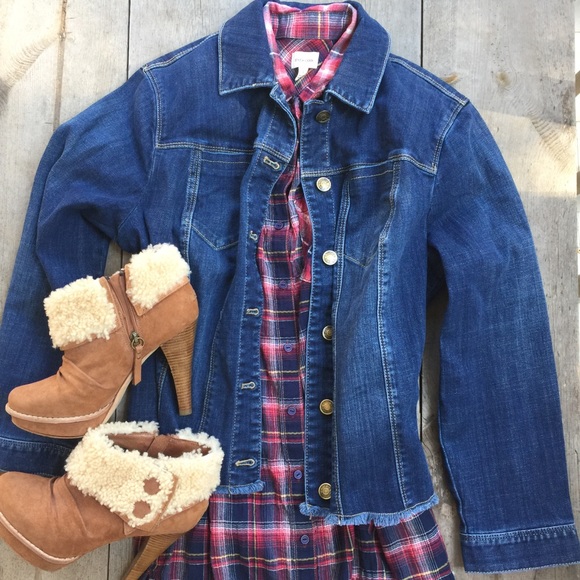 Chico's Jackets & Blazers - NEW Chico’s Raw Hem Jean Jacket Size 2